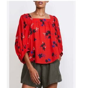APIECE APART New York zinnia top RED ASTER FLORAL size Small